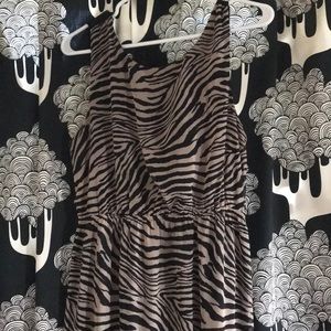 Zebra print maxi with open back